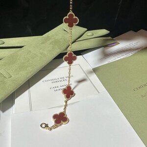 Van Cleef & Arpels Red Five-Flora Bracelet